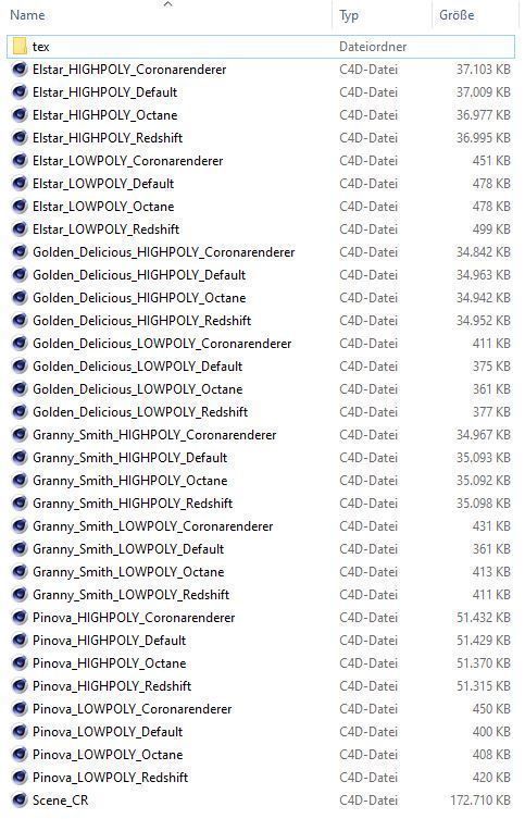 Apples in wooden bowls Low-poly 3D model_27