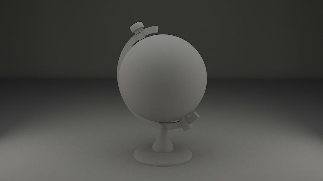 World globe Map Low-poly 3D model_3