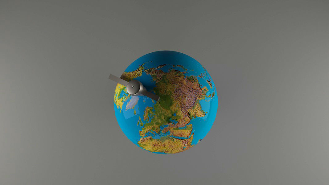 World globe Map Low-poly 3D model_2