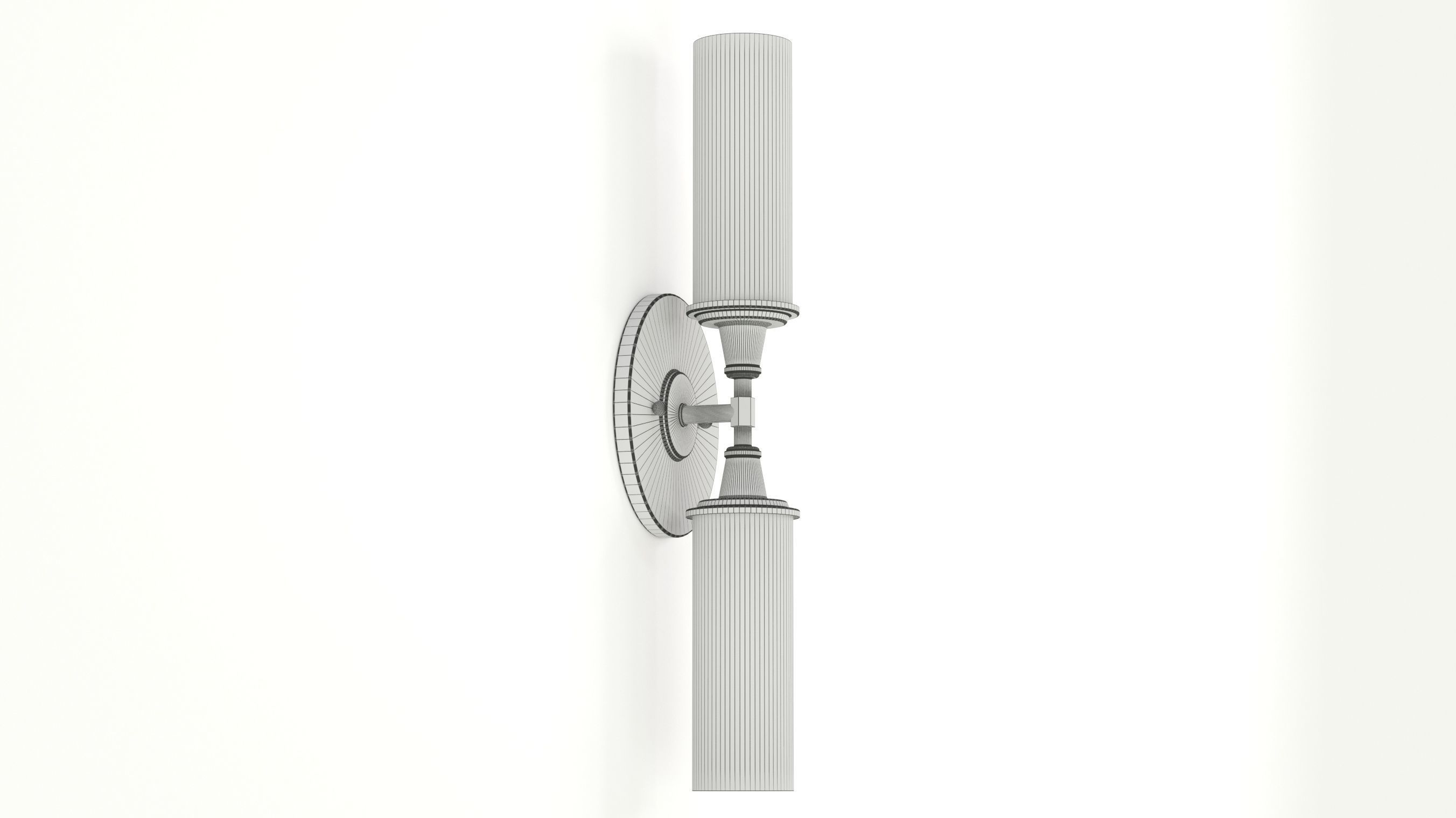 Shades of Light Double Bullet Glass Wall Sconce 3D model_9