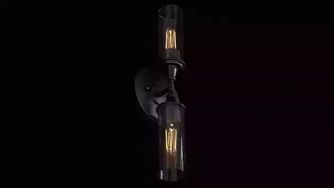 Shades of Light Double Bullet Glass Wall Sconce 3D model