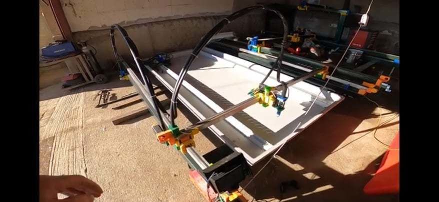 TABLE CUT PLASMA CNC BIG SUPPORT X50M 3D print model_4