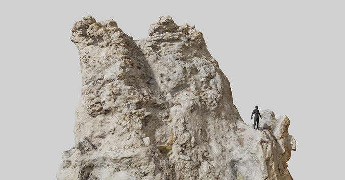 Big Mountain Peak Cliff Boulder Drone Scan PBR 3D model