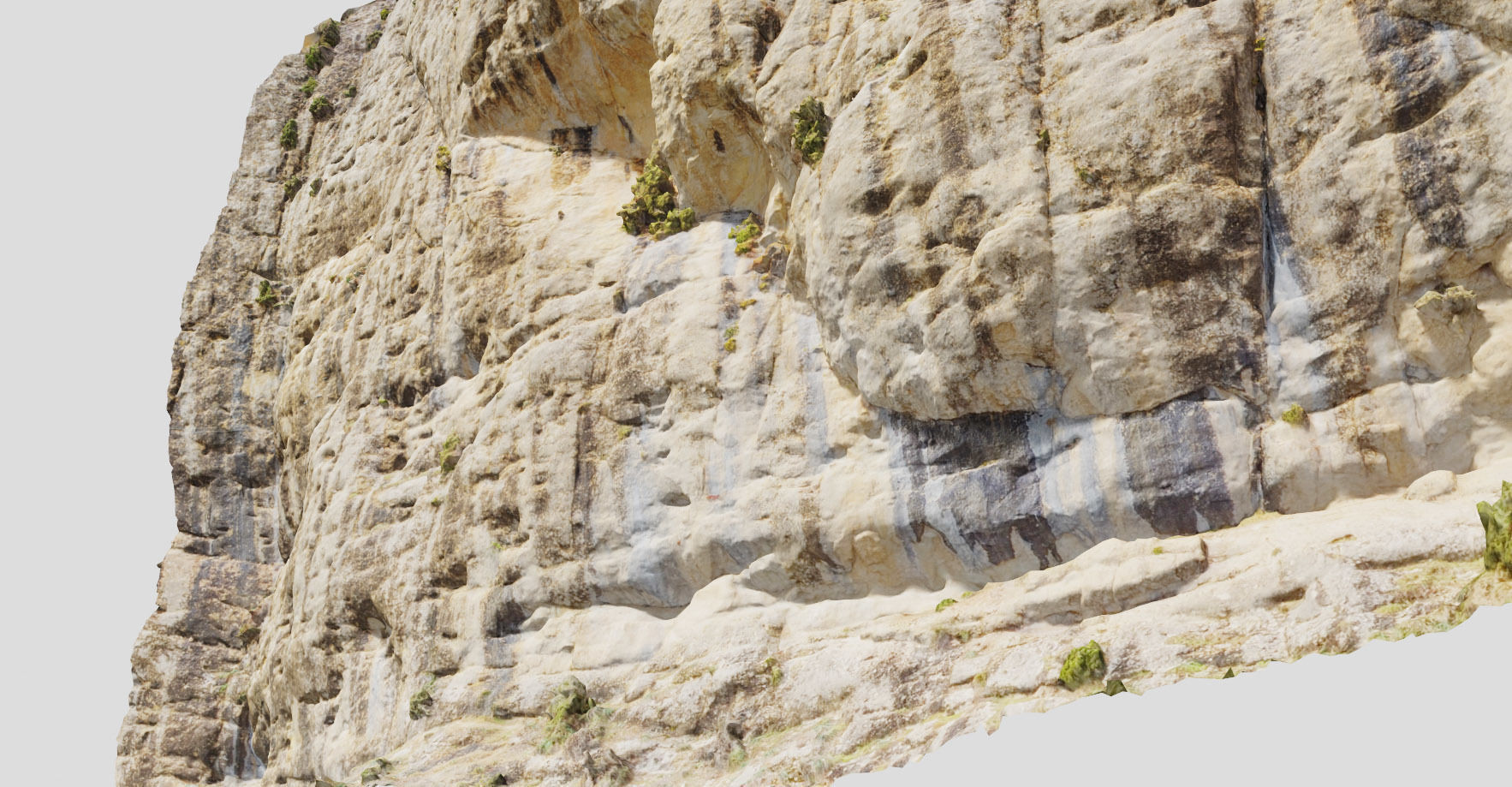 Big Smooth Cliff Drone Scan PBR Low-poly 3D model_8