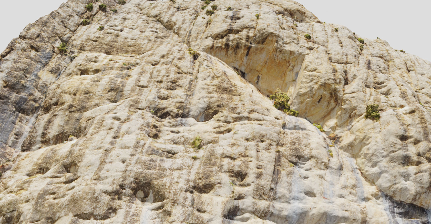 Big Smooth Cliff Drone Scan PBR Low-poly 3D model_9