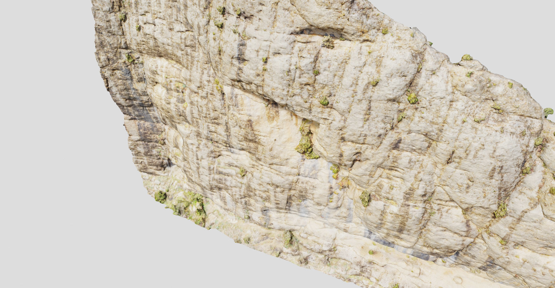 Big Smooth Cliff Drone Scan PBR Low-poly 3D model_12