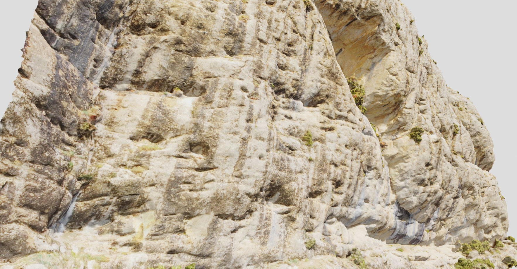 Big Smooth Cliff Drone Scan PBR Low-poly 3D model_10