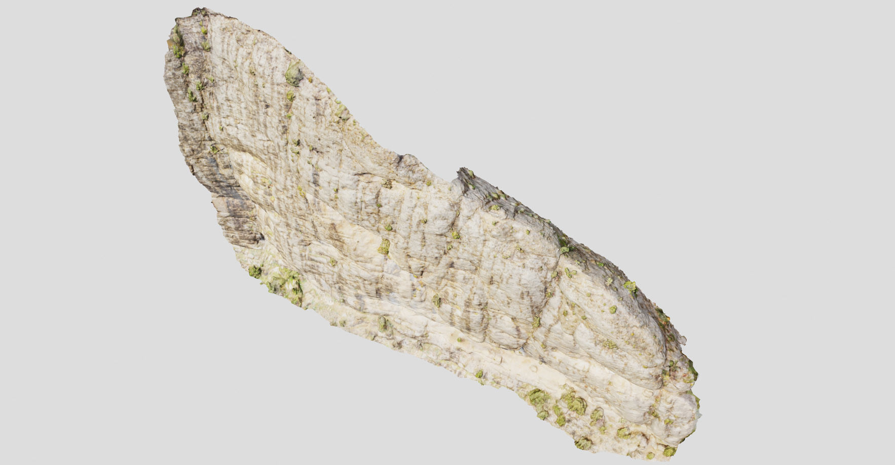 Big Smooth Cliff Drone Scan PBR Low-poly 3D model_14