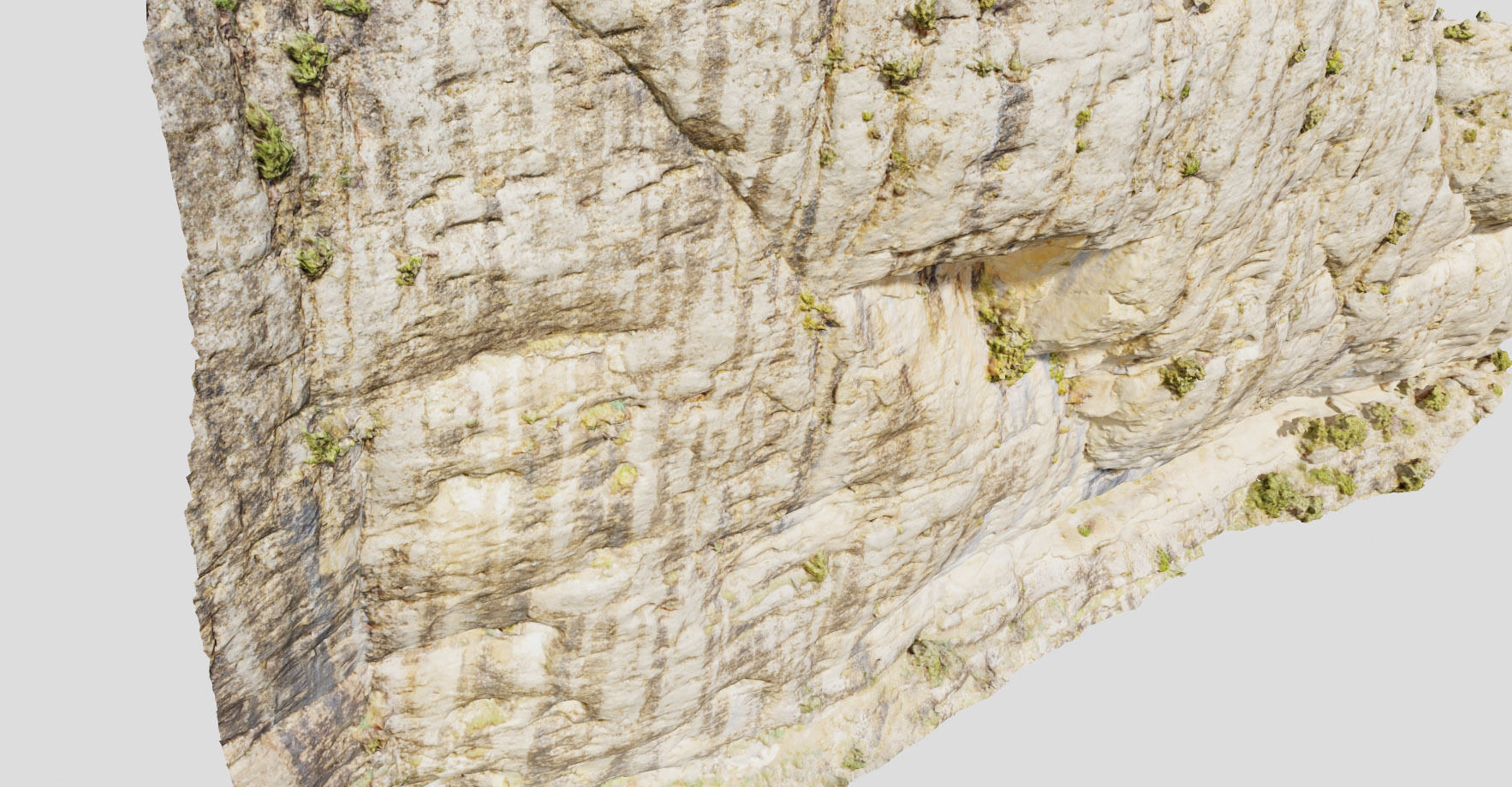 Big Smooth Cliff Drone Scan PBR Low-poly 3D model_11