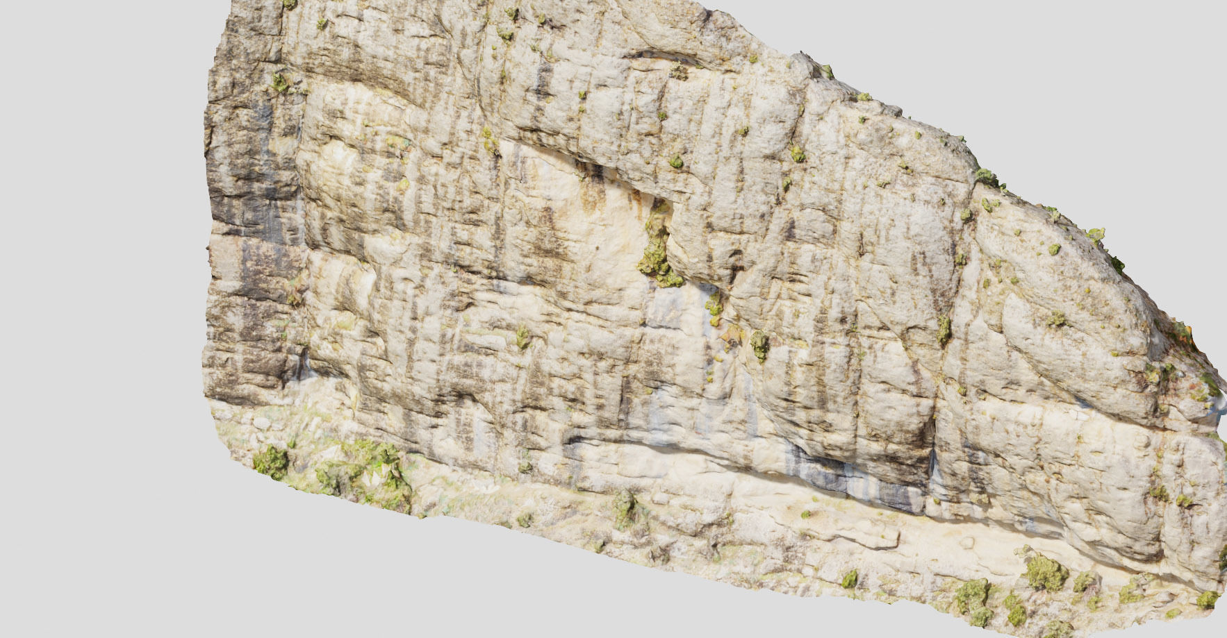 Big Smooth Cliff Drone Scan PBR Low-poly 3D model_6