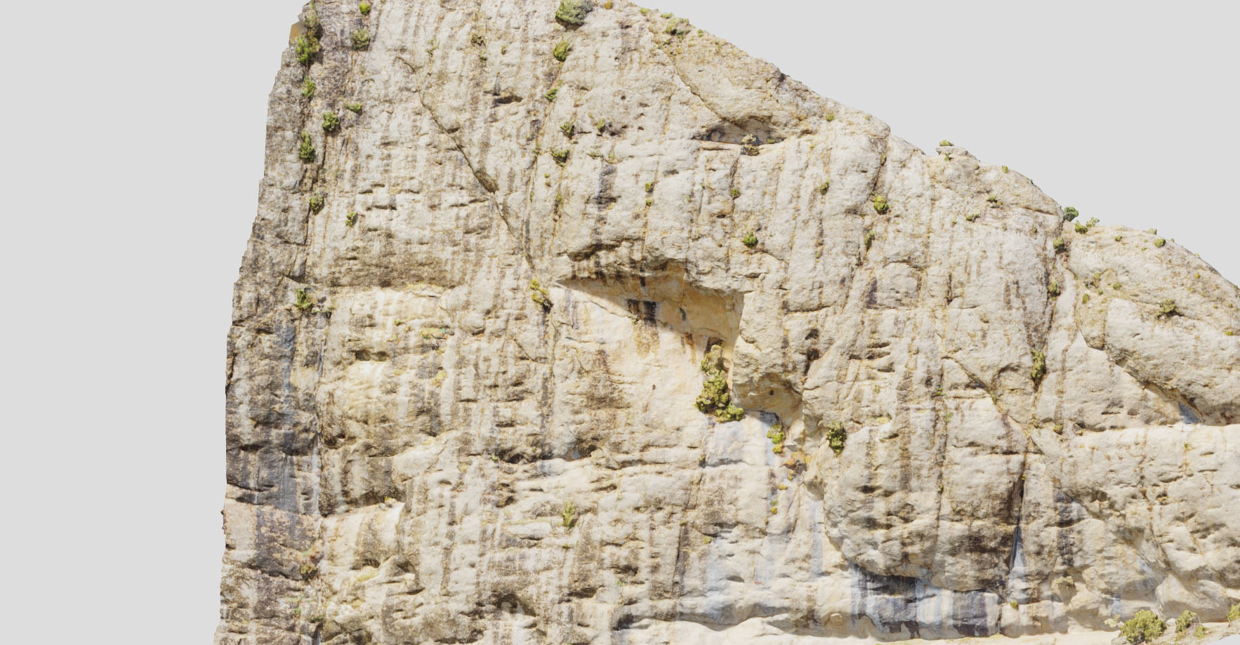 Big Smooth Cliff Drone Scan PBR Low-poly 3D model_5