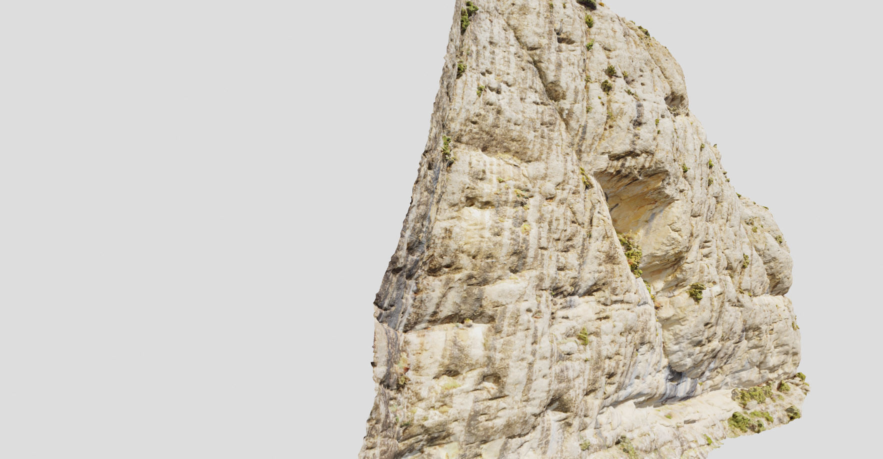 Big Smooth Cliff Drone Scan PBR Low-poly 3D model_13