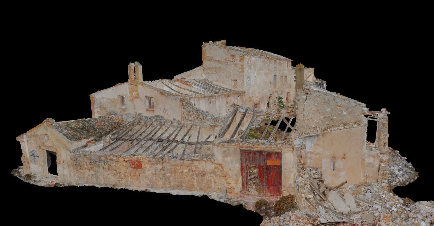 Building Complex Ruins Old Photoscan PBR Low-poly 3D model_5