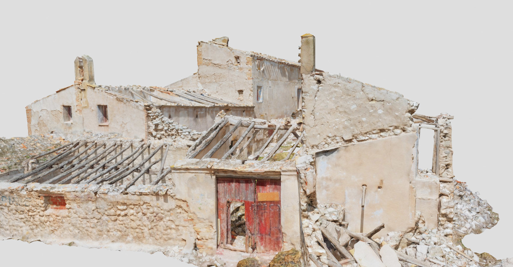 Building Complex Ruins Old Photoscan PBR Low-poly 3D model_25