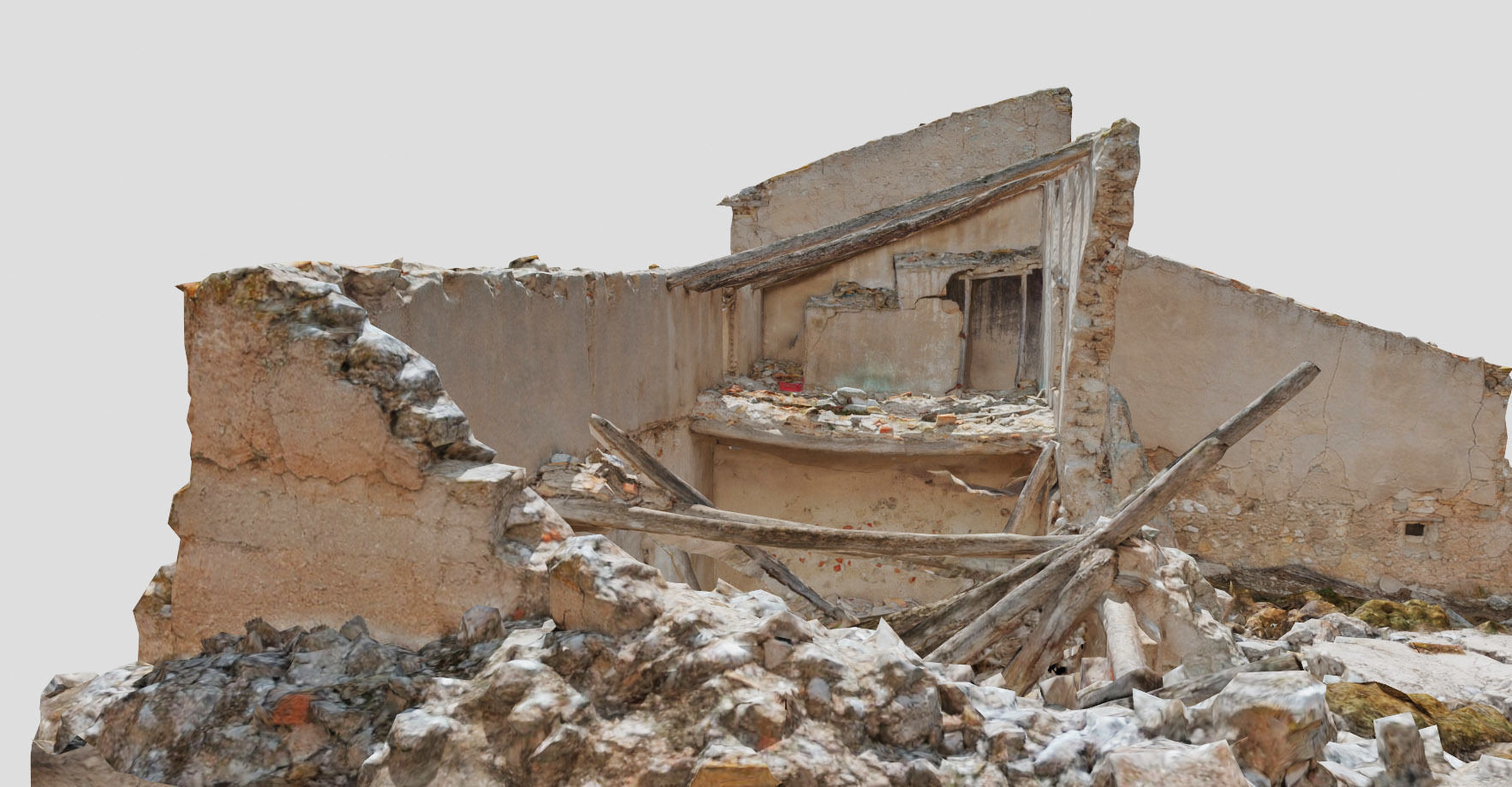 Building Complex Ruins Old Photoscan PBR Low-poly 3D model_2