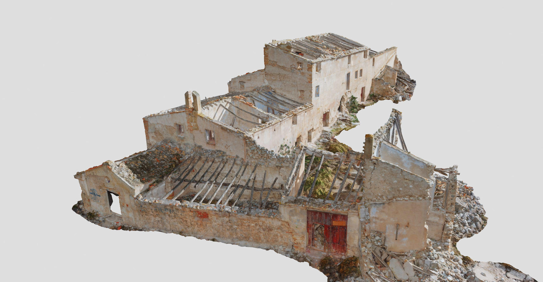 Building Complex Ruins Old Photoscan PBR Low-poly 3D model_7