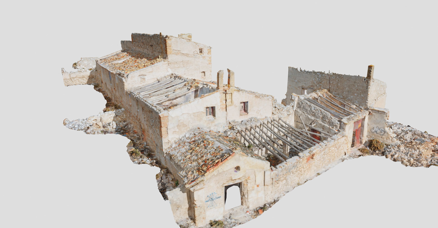 Building Complex Ruins Old Photoscan PBR Low-poly 3D model_9