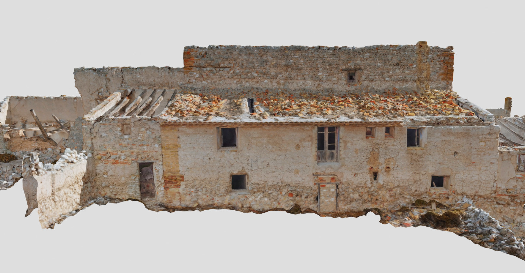 Building Complex Ruins Old Photoscan PBR Low-poly 3D model_12