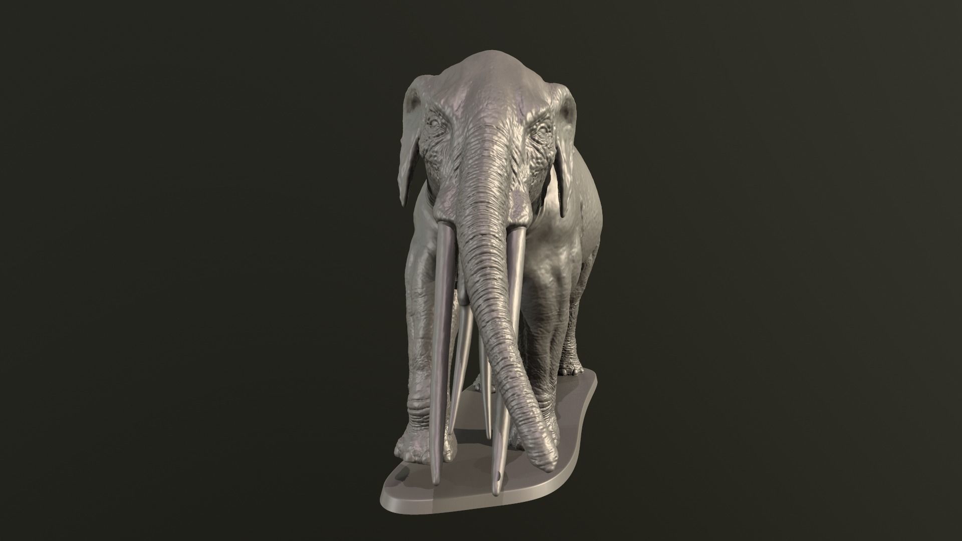 Collection of 10 extinct elephantoid proboscidean 3D print model_33