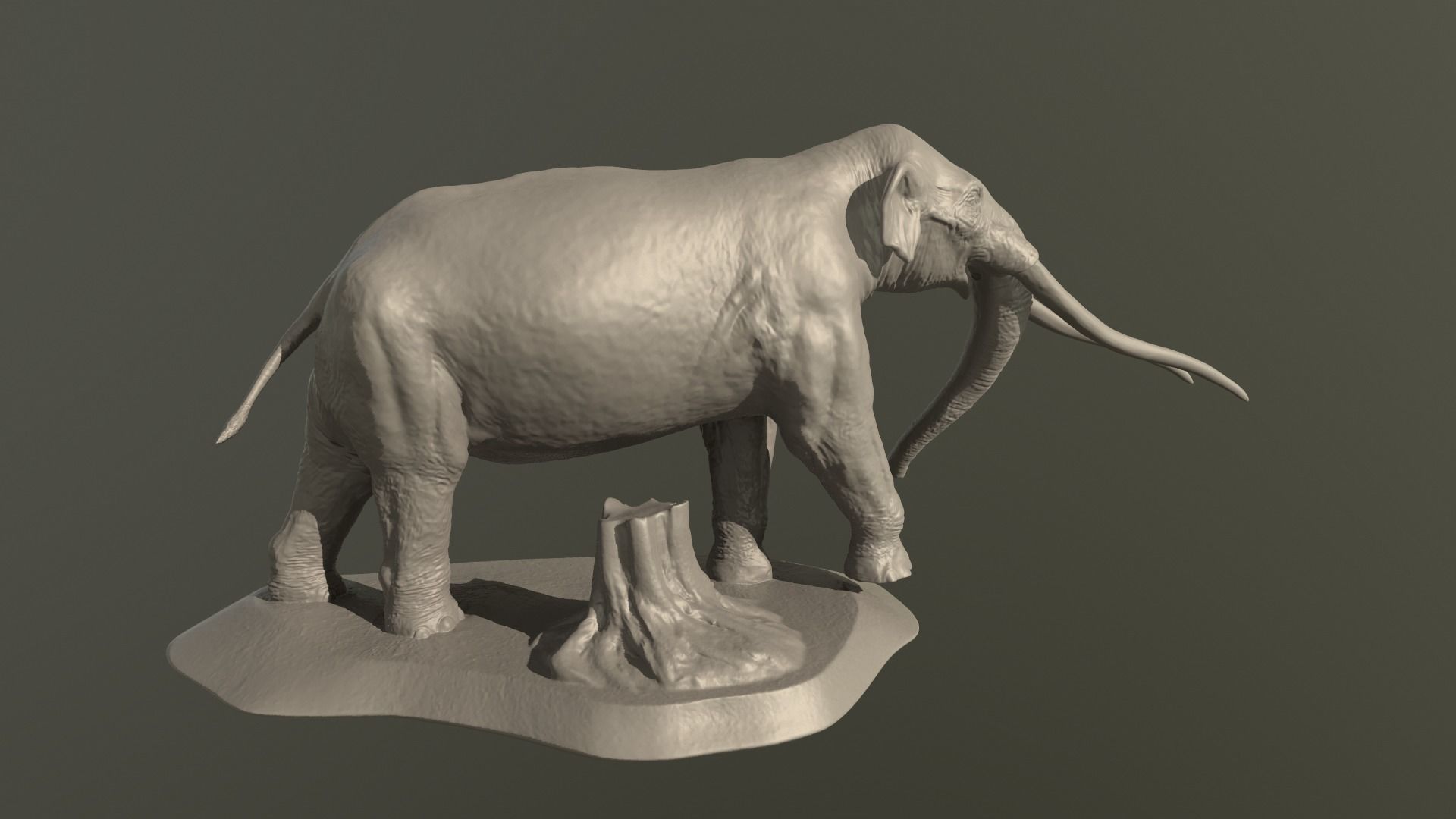 Collection of 10 extinct elephantoid proboscidean 3D print model_30