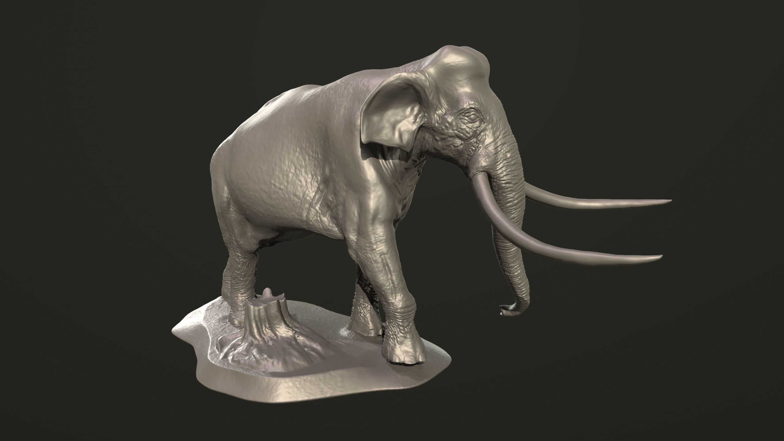 Collection of 10 extinct elephantoid proboscidean 3D print model_57