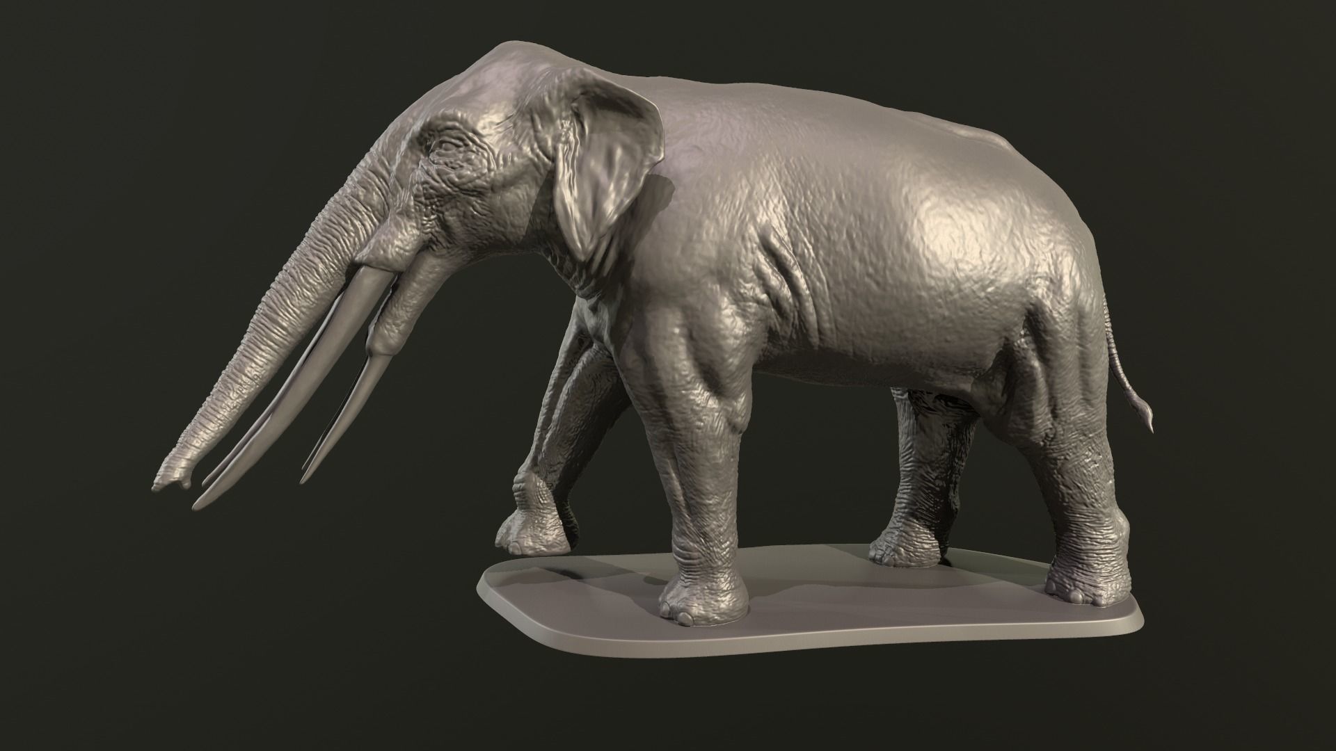 Collection of 10 extinct elephantoid proboscidean 3D print model_37