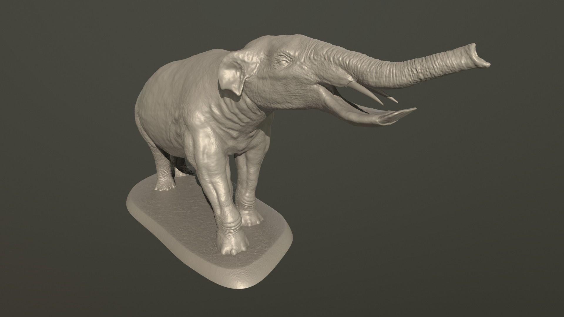 Collection of 10 extinct elephantoid proboscidean 3D print model_51