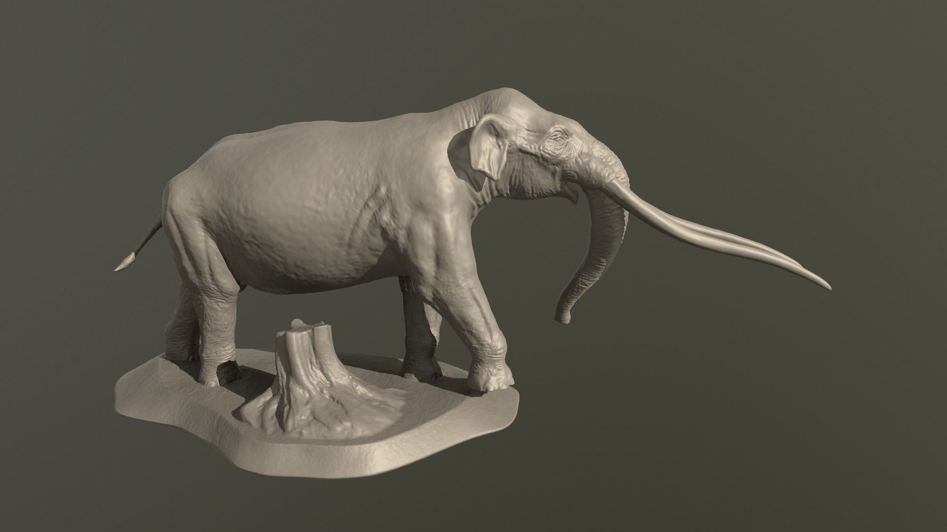 Collection of 10 extinct elephantoid proboscidean 3D print model_29