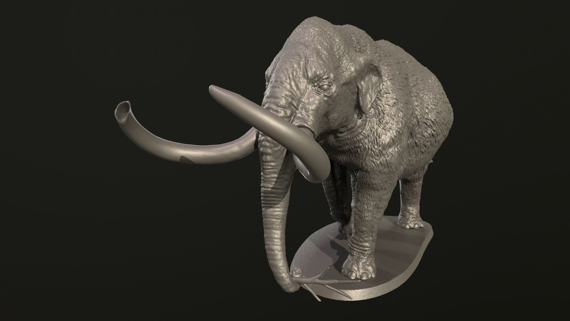Collection of 10 extinct elephantoid proboscidean 3D print model_47