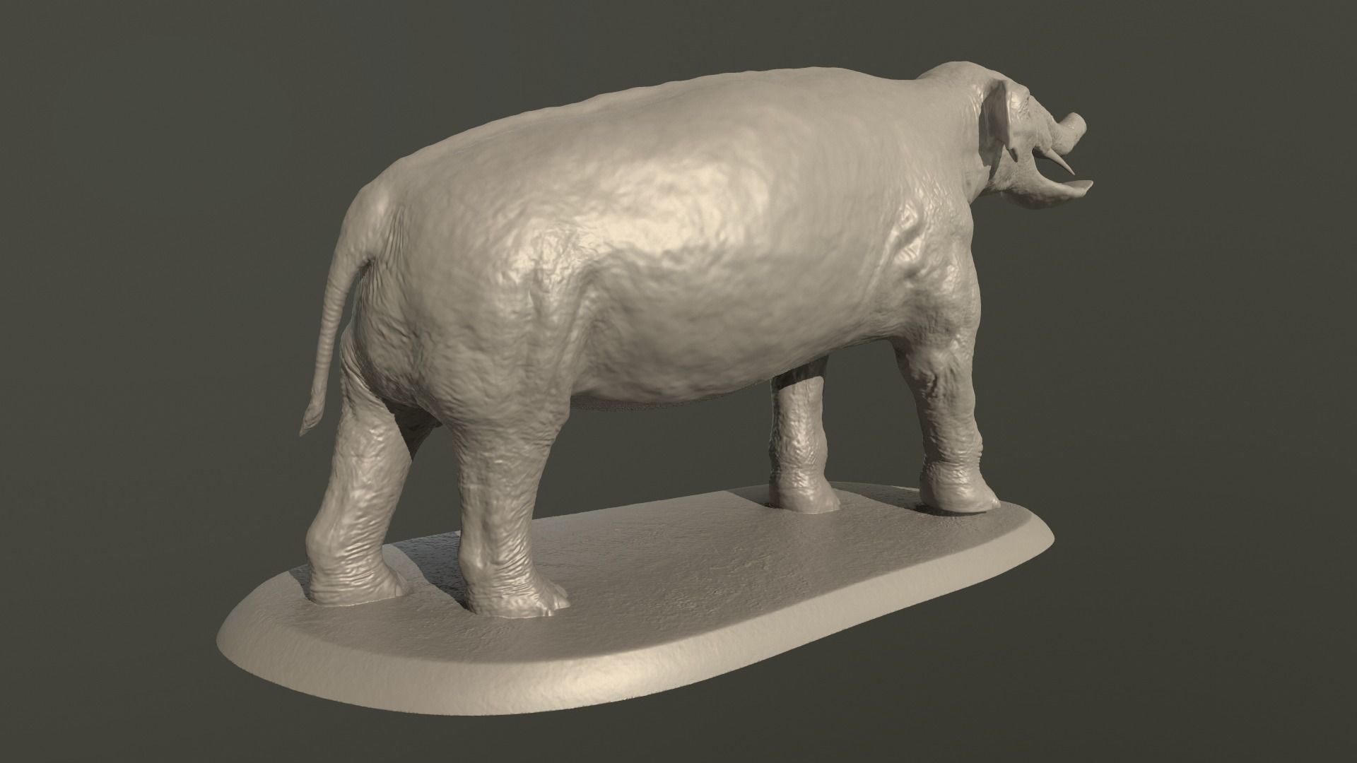 Collection of 10 extinct elephantoid proboscidean 3D print model_53