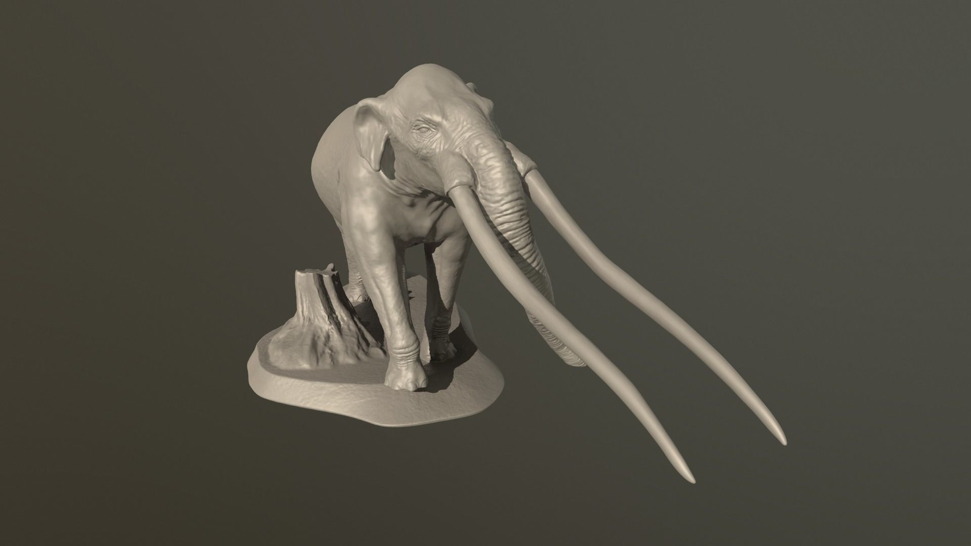 Collection of 10 extinct elephantoid proboscidean 3D print model_26