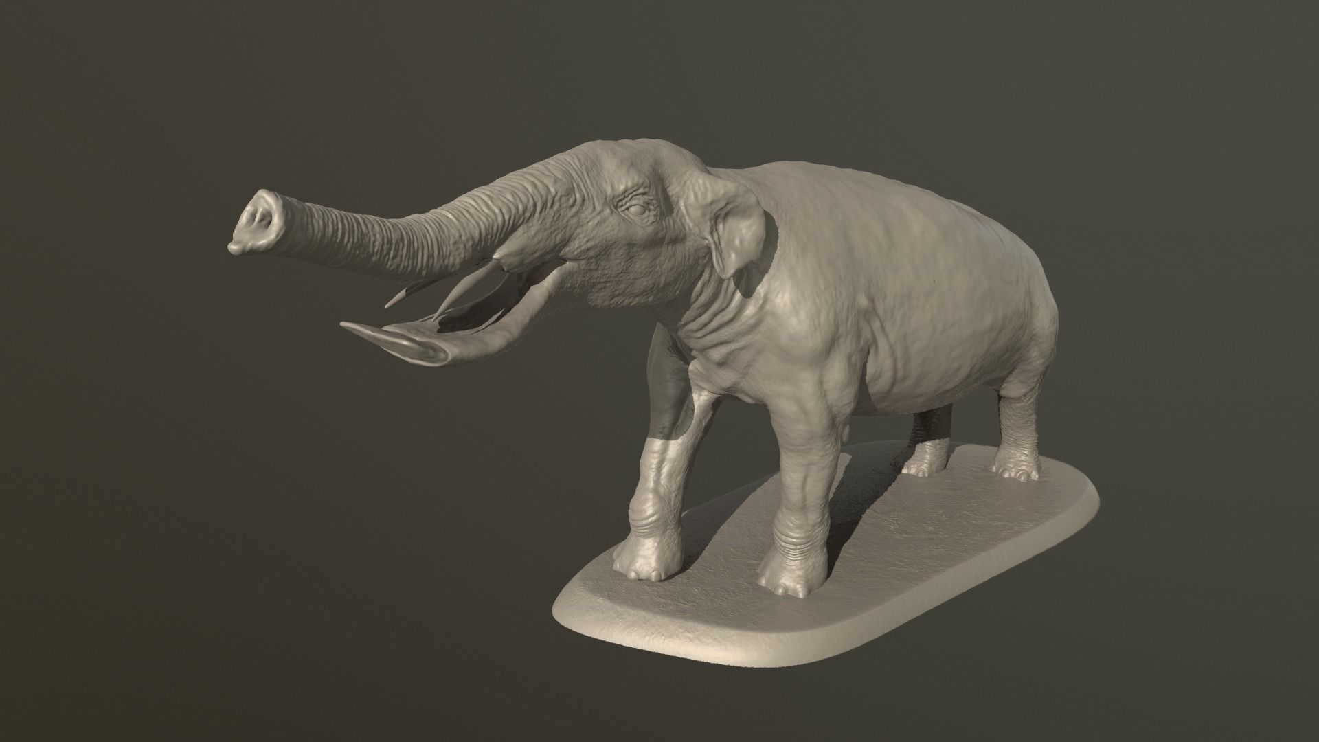 Collection of 10 extinct elephantoid proboscidean 3D print model_49