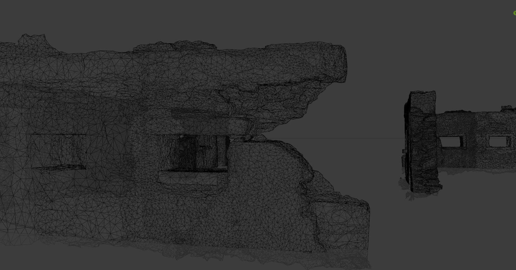 House Wall Ruins Stone Scan Modules PBR Low-poly 3D model_9
