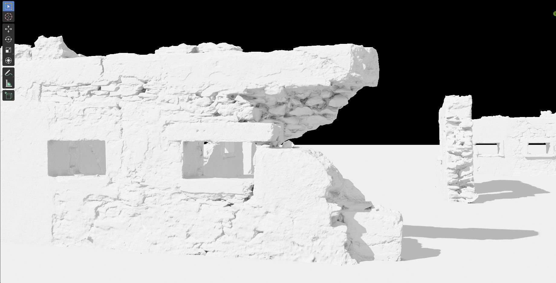 House Wall Ruins Stone Scan Modules PBR Low-poly 3D model_6