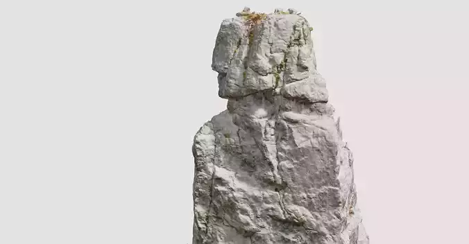 Huge Boulder Pillar Cliff Drone Scan PBR Low-poly 3D model