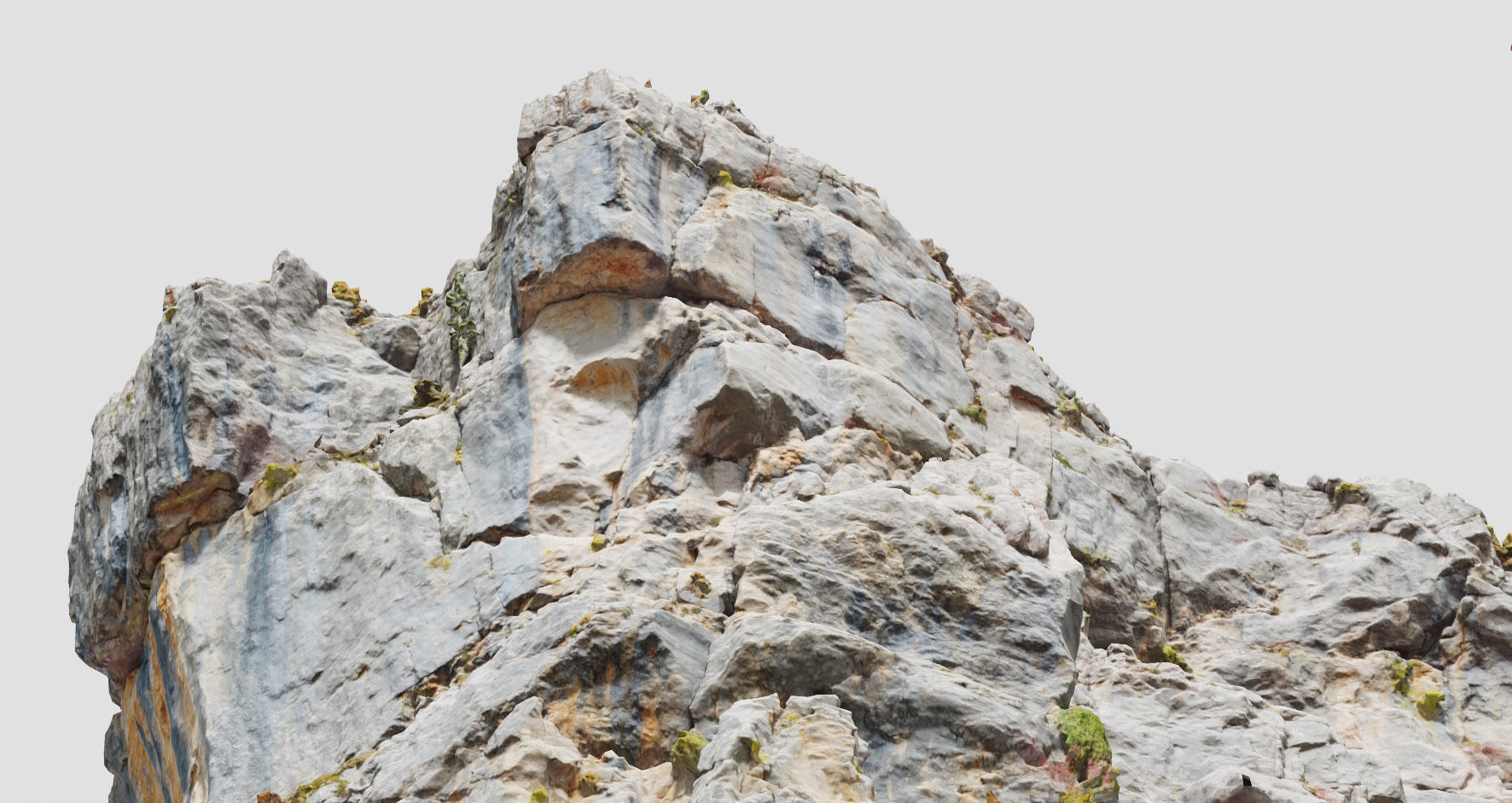 Huge Boulder Cliff Drone Scan PBR Low-poly 3D model_12