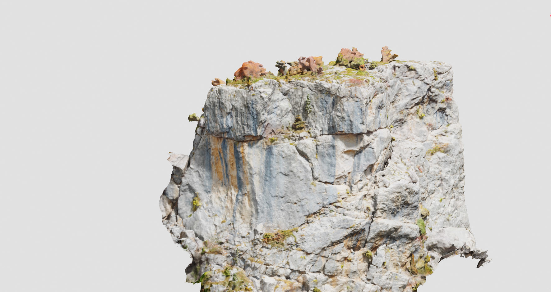Huge Boulder Cliff Drone Scan PBR Low-poly 3D model_9