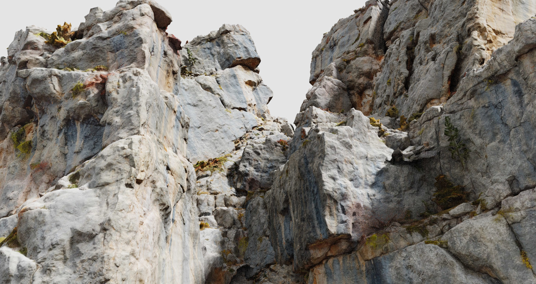 Huge Boulder Cliff Drone Scan PBR Low-poly 3D model_29