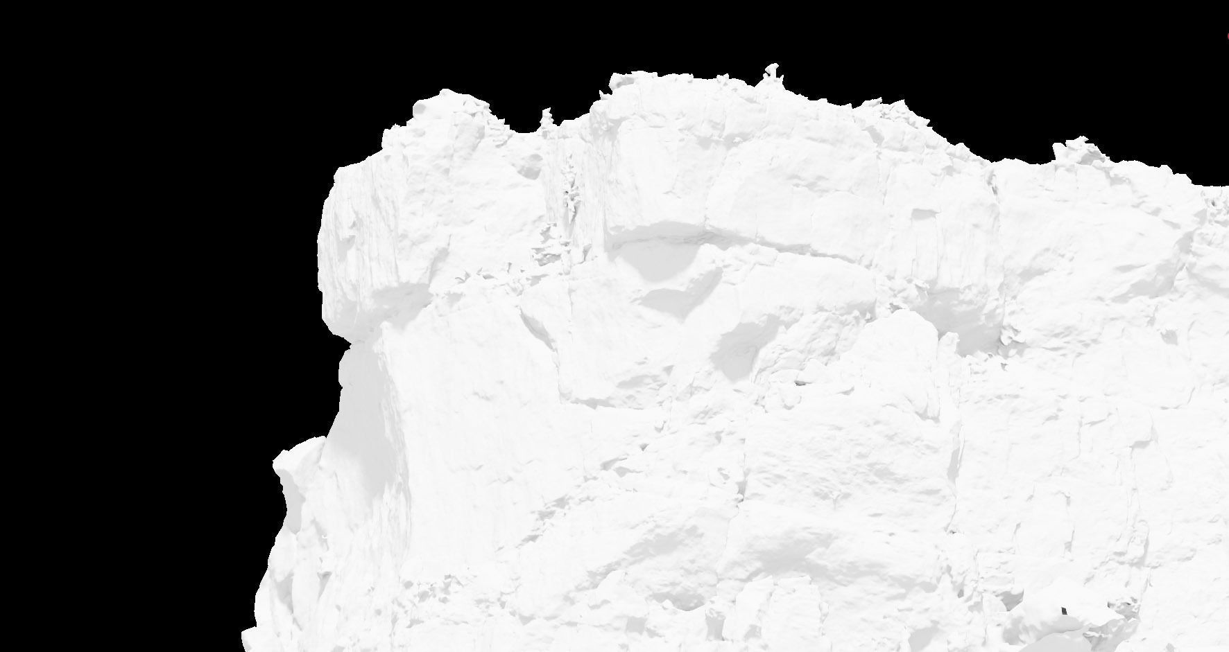 Huge Boulder Cliff Drone Scan PBR Low-poly 3D model_5