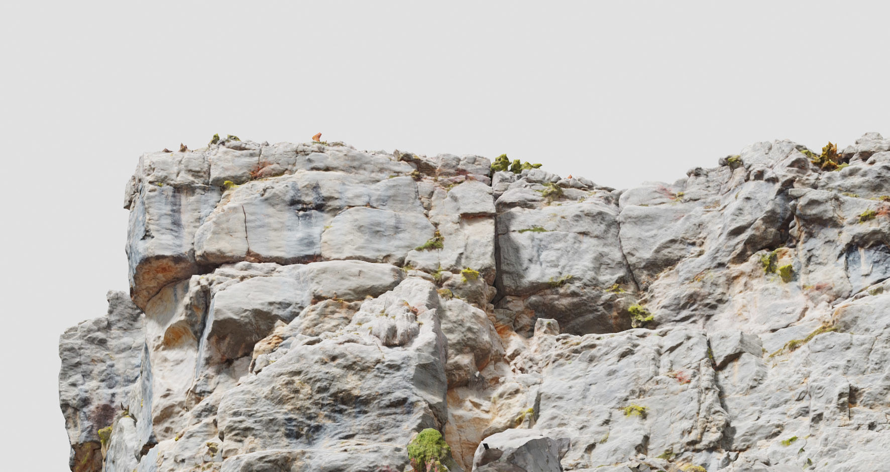 Huge Boulder Cliff Drone Scan PBR Low-poly 3D model_13