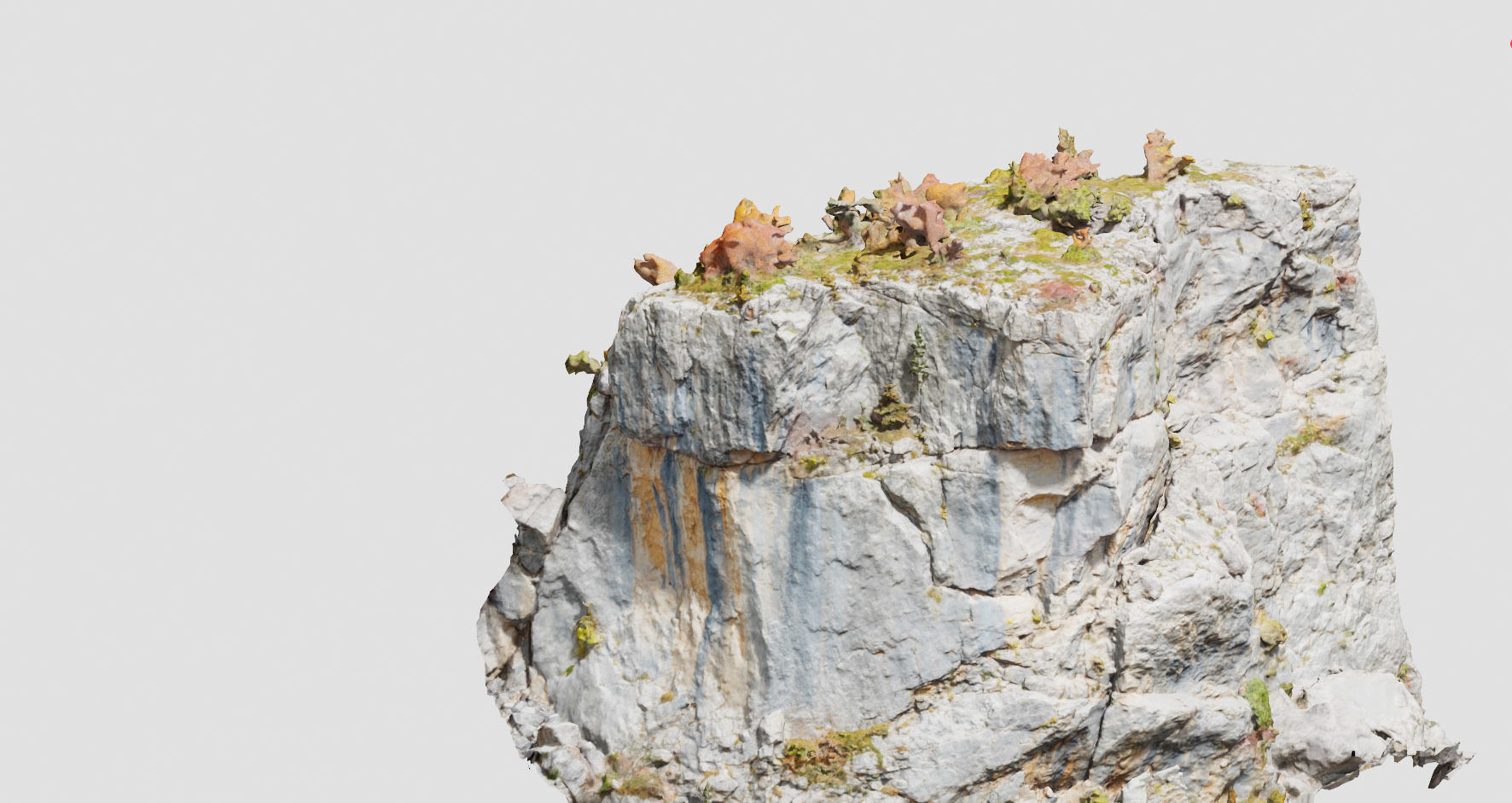 Huge Boulder Cliff Drone Scan PBR Low-poly 3D model_18