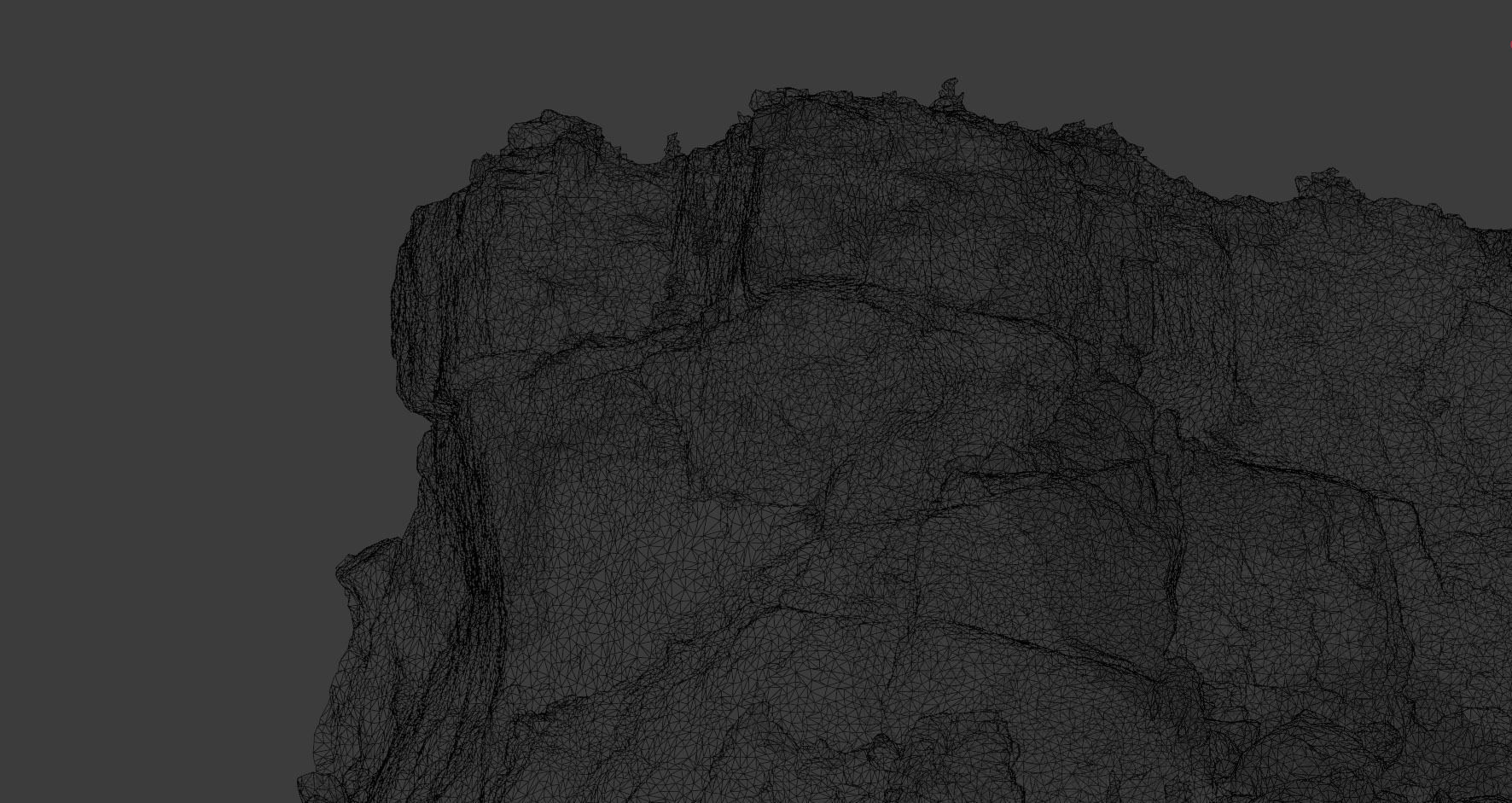 Huge Boulder Cliff Drone Scan PBR Low-poly 3D model_6