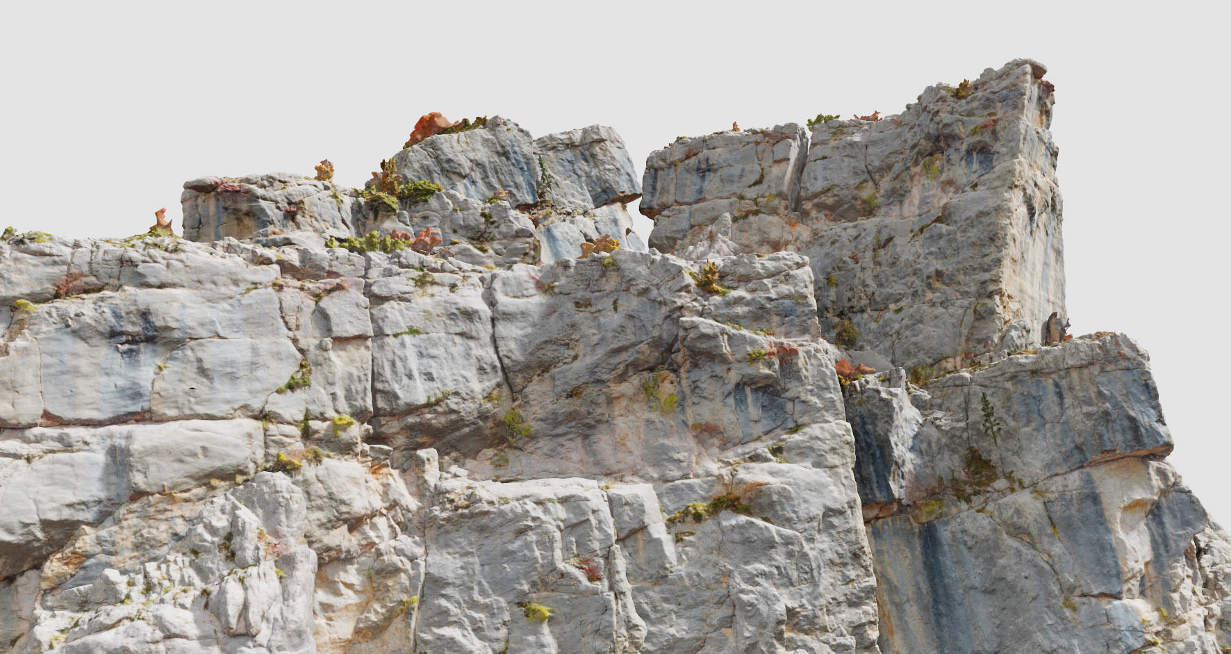 Huge Boulder Cliff Drone Scan PBR Low-poly 3D model_2