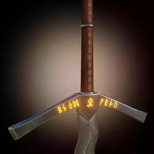 Sword with runes PBR
