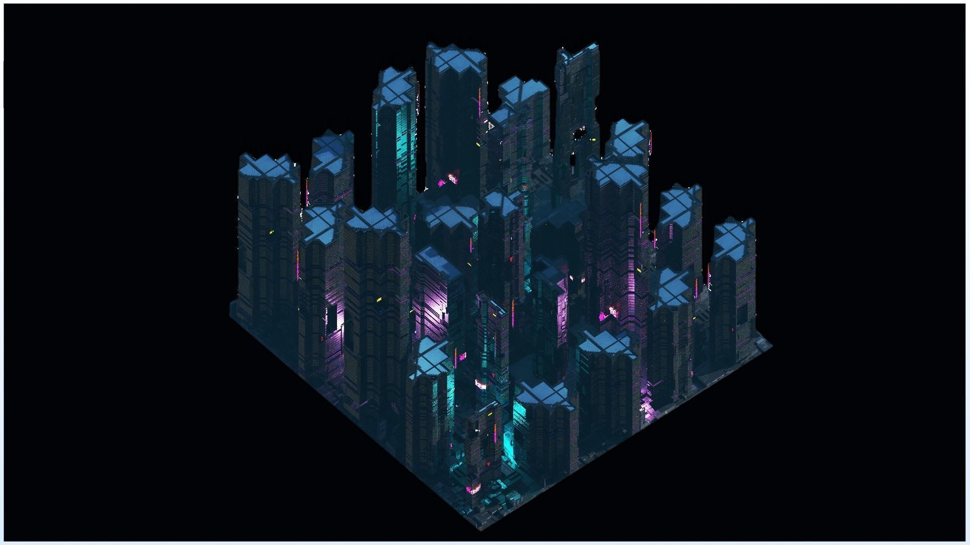 Sci-Fi Cyberpunk Futuristic City Skyscraper Building Cityscape  3D model_6