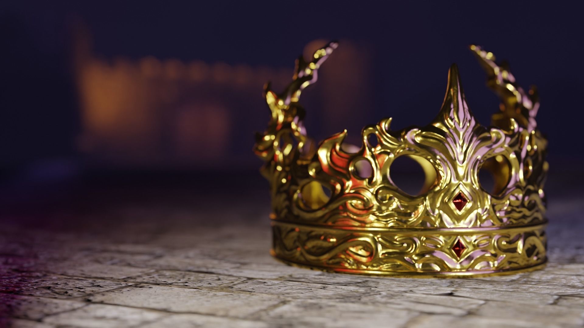 Fantasy crown 3D print model