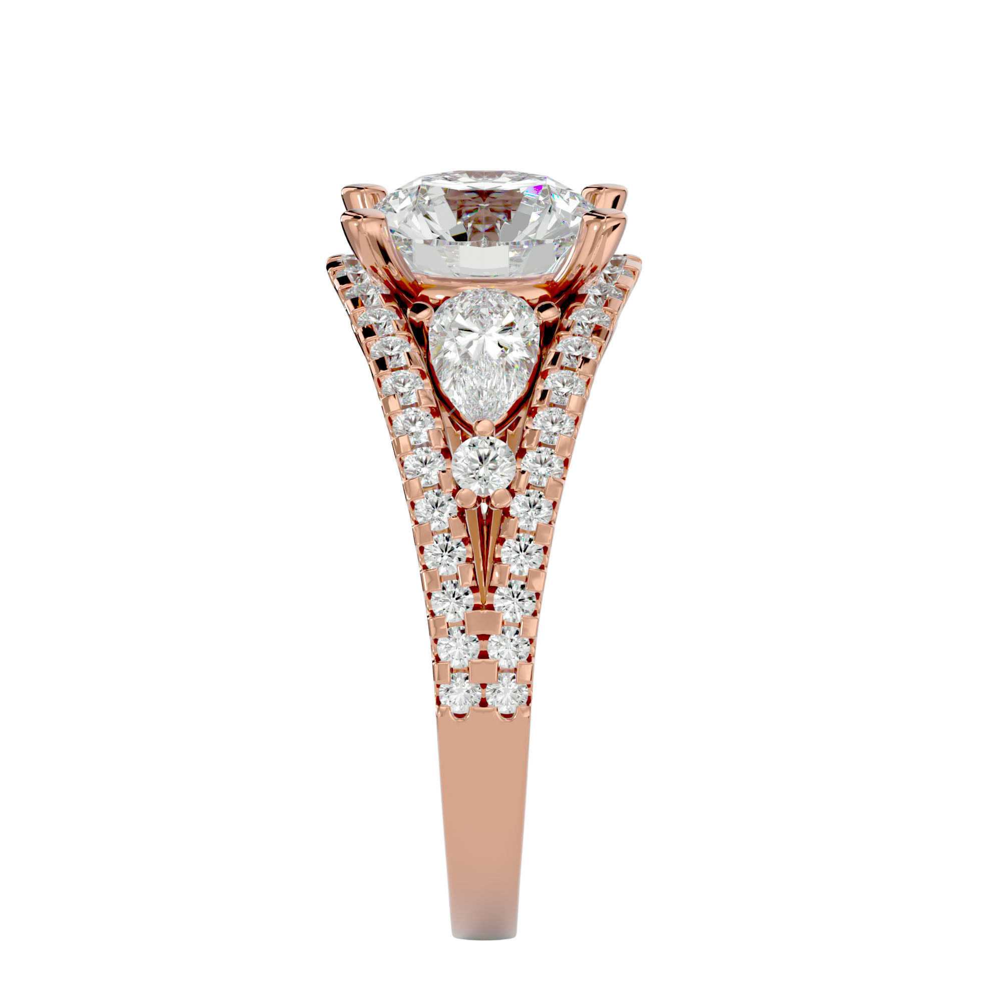 Solitaire ring model 3D print model_10