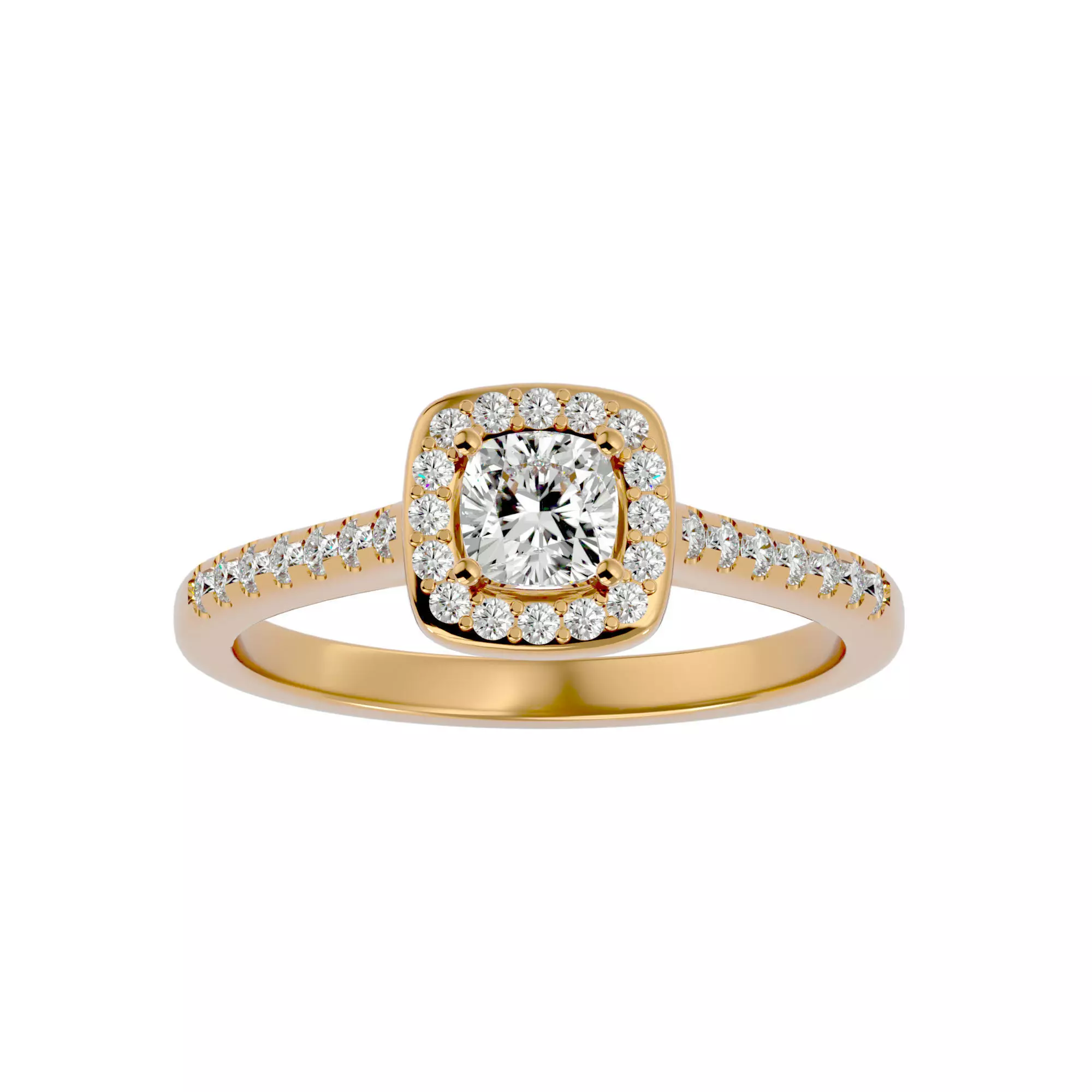 Solitaire ring model 3D print model_0