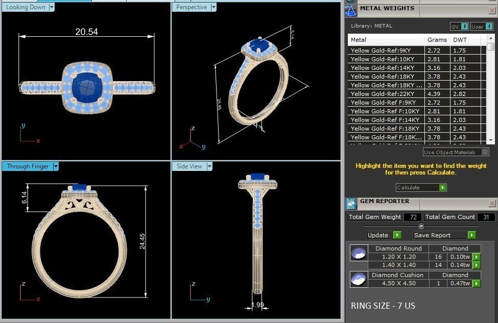 Solitaire ring model 3D print model_2