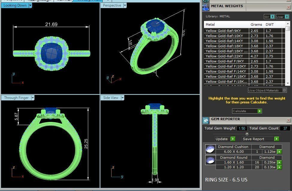 Solitaire ring model 3D print model_2